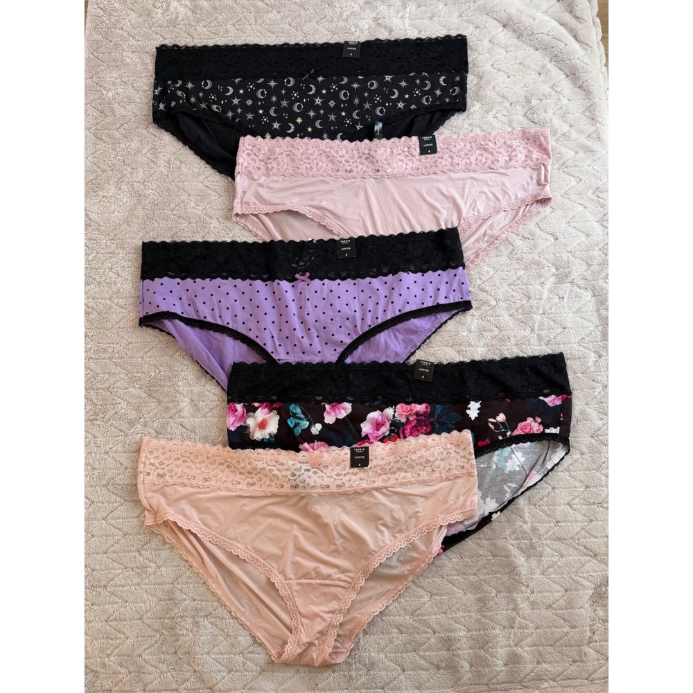 NEW Torrid Premium Hipster Panties Set of 5 Size 4X 4 Floral Celestial Polka Dot
